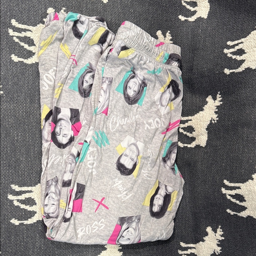 Gray Friends Themed Pajama Pants